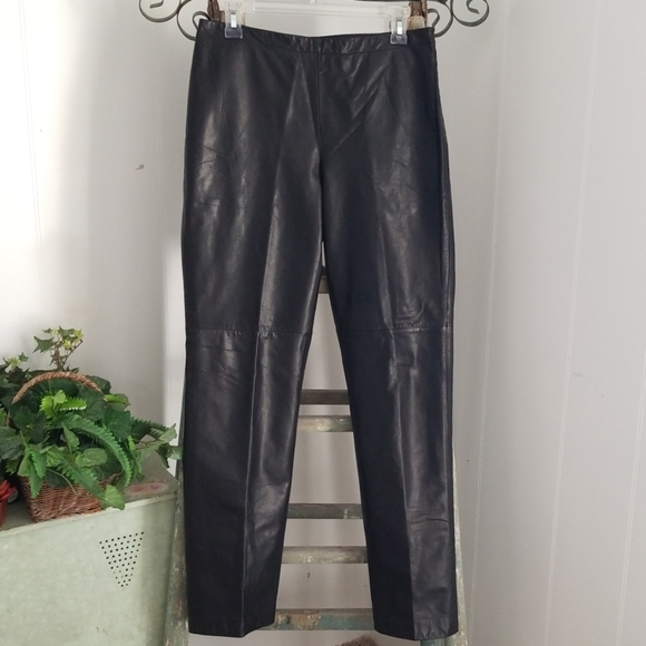AT 100% Calfskin Leather Pants - Picture 3 of 8